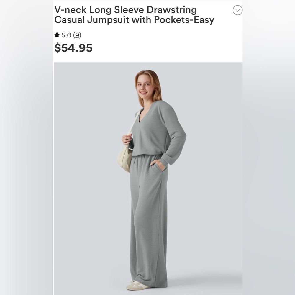Gray V-Neck Lounge Set
